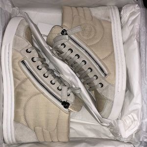 Authentic Chanel Beige Sneakers Size US 6